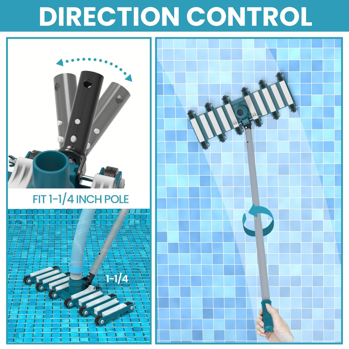 POOLWHALE universal hose connection for 1.5 and 2 inch hoses.