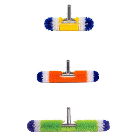 Poolzilla 360-degree bristle brush 12 inch cleans tight spots for thorough cleaning.
