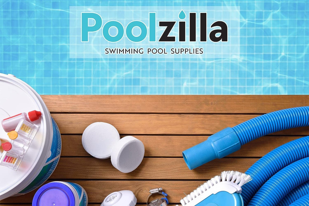 Poolzilla blue-white-design complements pool aesthetics while staying practical