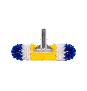 Poolzilla brush demonstrates floor cleaning across pool surfaces.