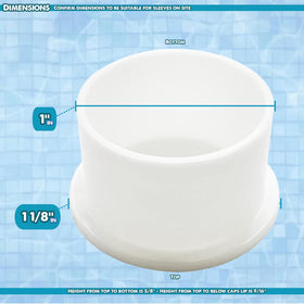 Poolzilla cap diameter 1 inch fits standard sleeves for quick safety