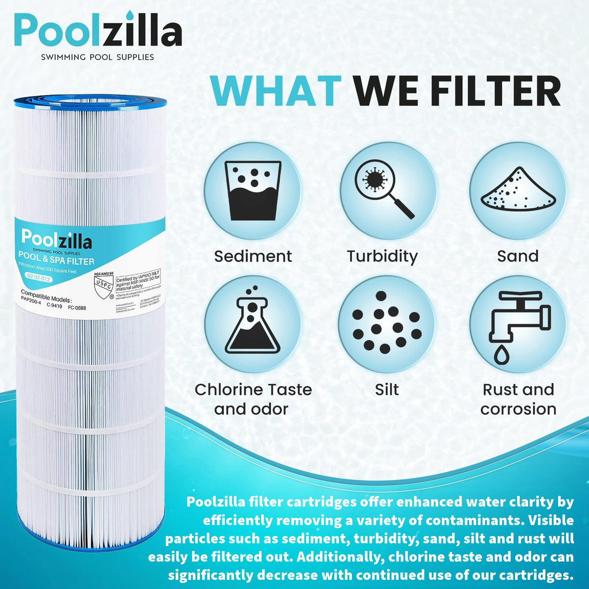 Poolzilla PAP200 compatibility with CC200 and related models for versatility.