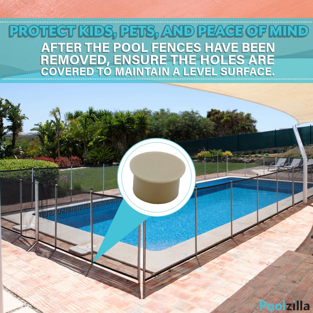Poolzilla deck safety ground cap with smooth edge and grip