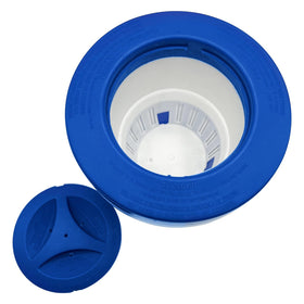 Poolzilla deluxe-feeder-cap-locked-dispersion demonstrates secure cap and tuned release