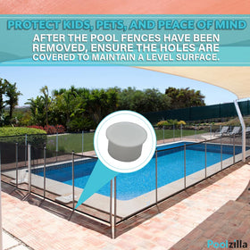 Poolzilla easy-installation cap makes setup quick and simple