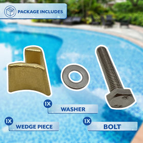 Poolzilla easy installation tools image illustrating simple wrench usage.