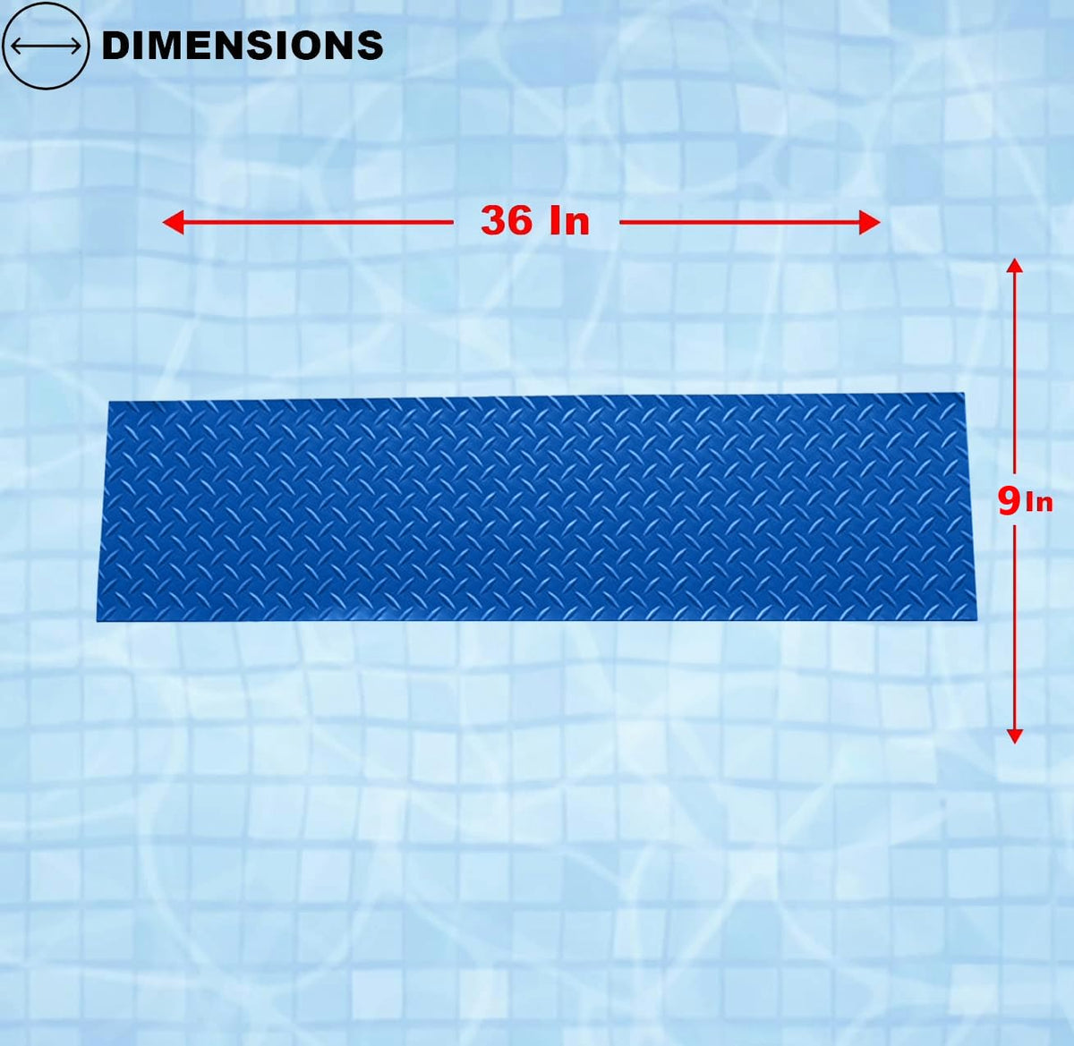 Poolzilla ladder mat provides non-slip traction for safe pool exits.