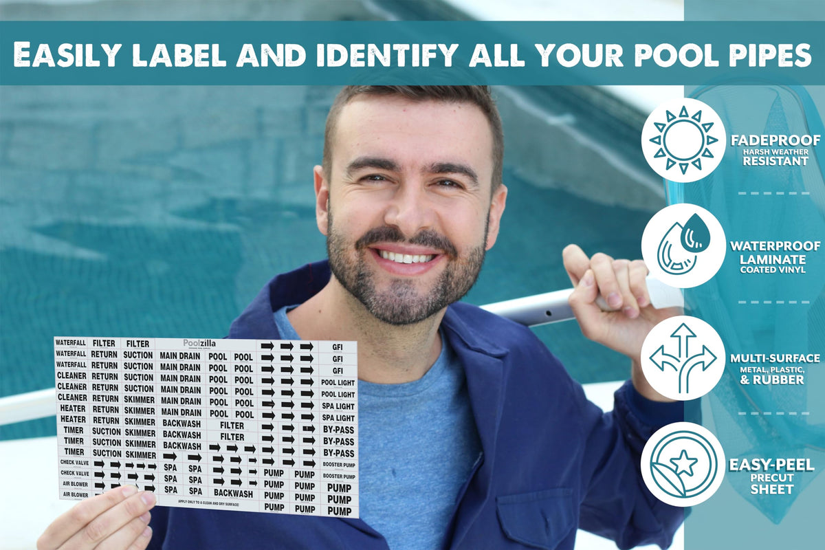 Poolzilla laminate coating delivers waterproof, durable labels for harsh environments.