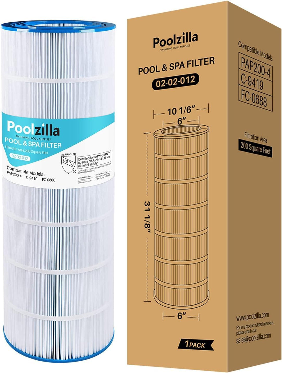 Poolzilla PAP200 replacement filter cartridge for steady flow and clearer water.