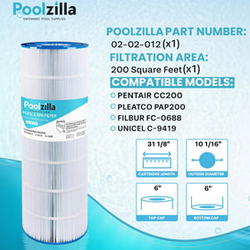 Poolzilla pleated fabric filter endures heavy debris for lasting performance.