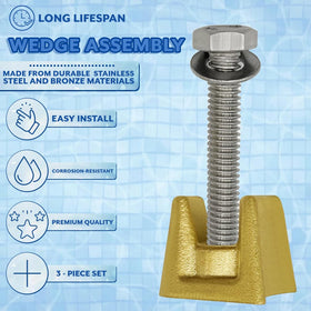 Poolzilla rail compatibility visual with 4in ladder rail example.