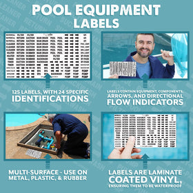 Poolzilla sheet dimensions 18x9.5 inches provide a compact labeling solution.