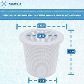 Poolzilla white skimmer basket side view showing durable ABS construction.