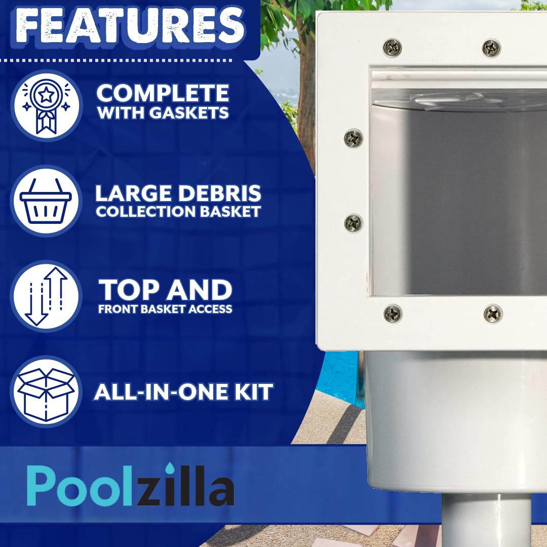 Poolzilla skim vac attachment enables targeted debris removal in above-ground pools