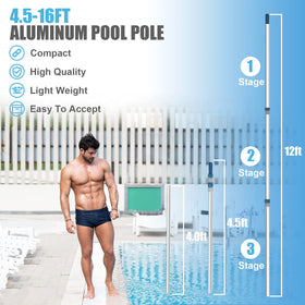 POOPLE professional 1-1-4 inch attachment end fits standard nets and skimmers for quick swaps.