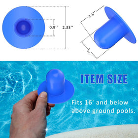 Popbee PVC pool plug fits 1.25-inch hoses for secure water stoppage during cleaning.