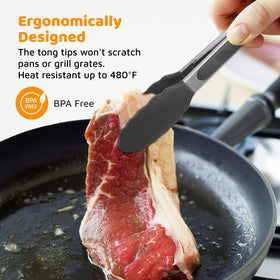 Popco dishwasher-safe tongs for easy cleanup after meals.