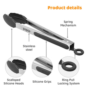 Popco multiuse tongs ideal for tossing salad and plating.