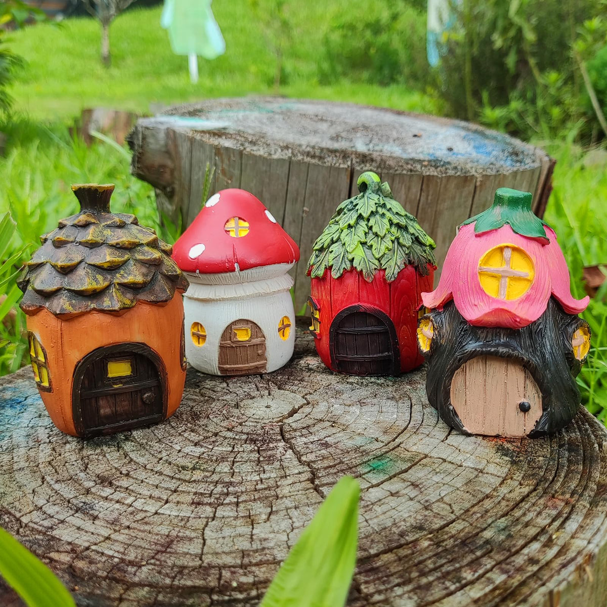 POPKER hand-painted resin figures add color and texture to any fairy village.