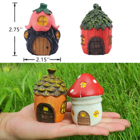 POPKER tiny flower cottage for terrariums and pots creates cozy fairy scenes.