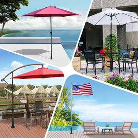 PoPoHoser base suits decks, docks, patios, and entryways for versatile outdoor shade.