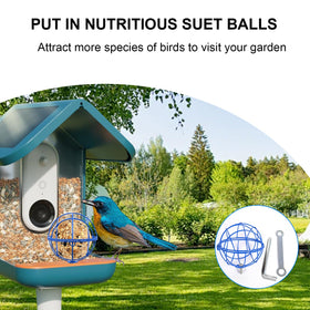 popolov durable metal outdoor suet holder withstands weather and wear
