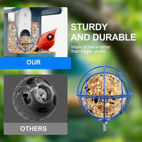 popolov squirrel-proof suet holder blue keeps feeding area safe from rodents