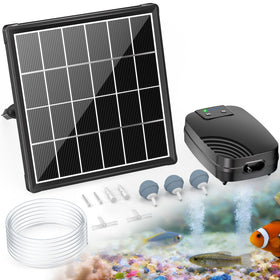 POPOSOAP 3W solar pond aerator improves oxygen levels in small ponds.