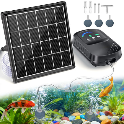 POPOSOAP 3W solar pond aerator in sunlight ready to aerate a pond