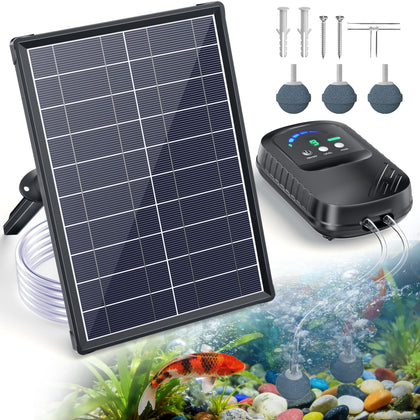 POPOSOAP 8W solar pond aerator panel for sun-powered outdoor aeration