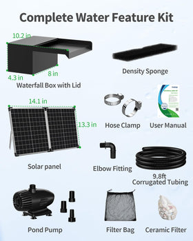 POPOSOAP all-in-one kit includes spillway, panel, and pump.
