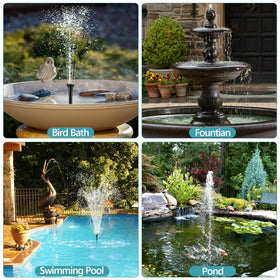 POPOSOAP 160 GPH flow visualization for dynamic garden fountain.