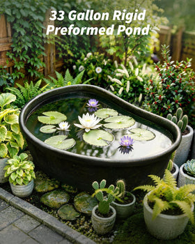 POPOSOAP integrated plant shelves support aquatic plants for natural beauty.