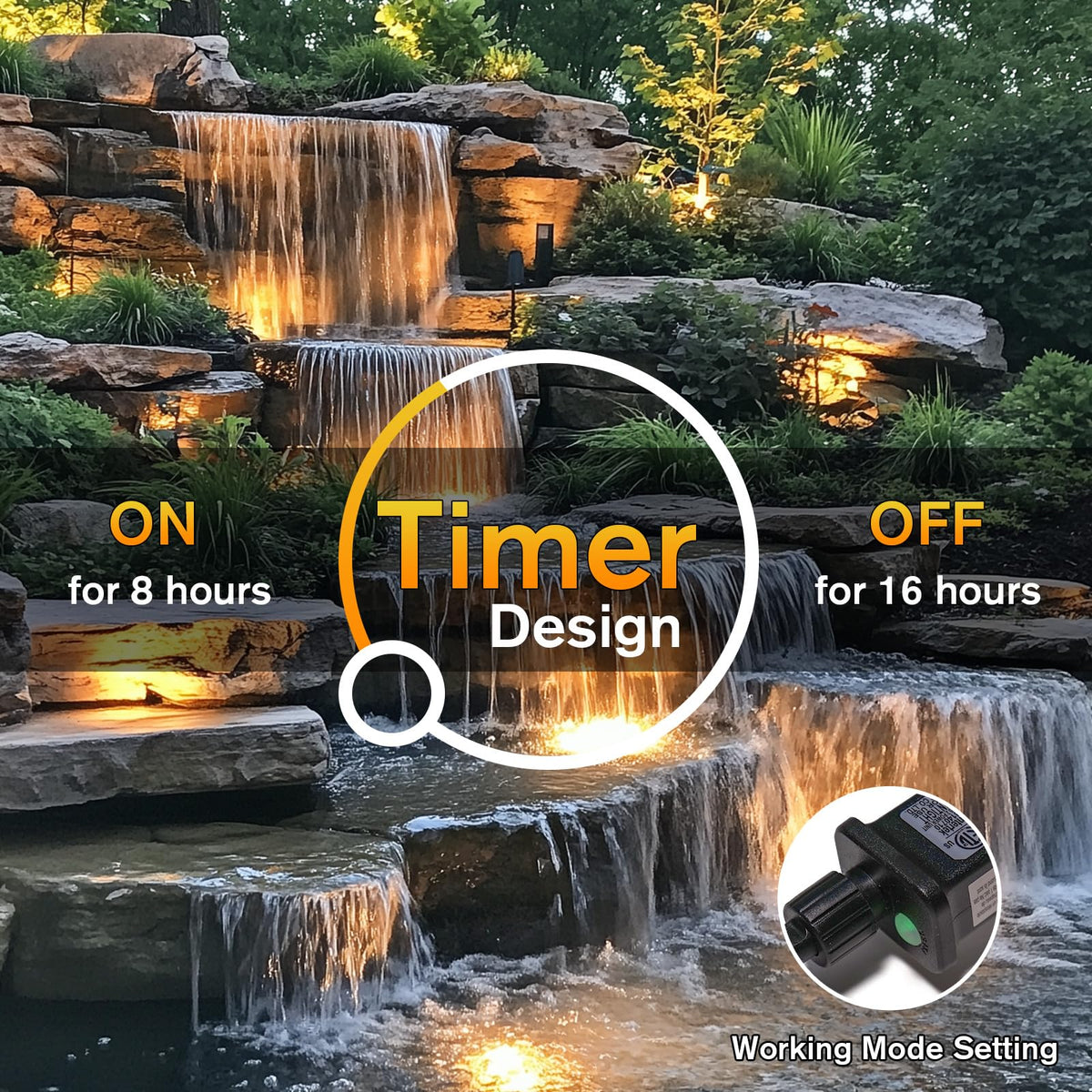 POPOSOAP IP68 waterproof light designed for reliable pond illumination