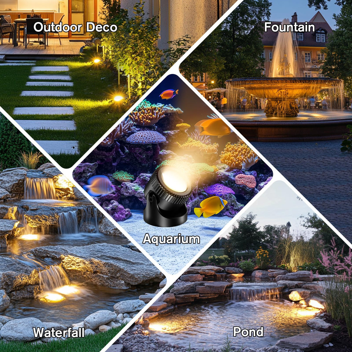 POPOSOAP IP68 waterproof pond light for durable underwater use