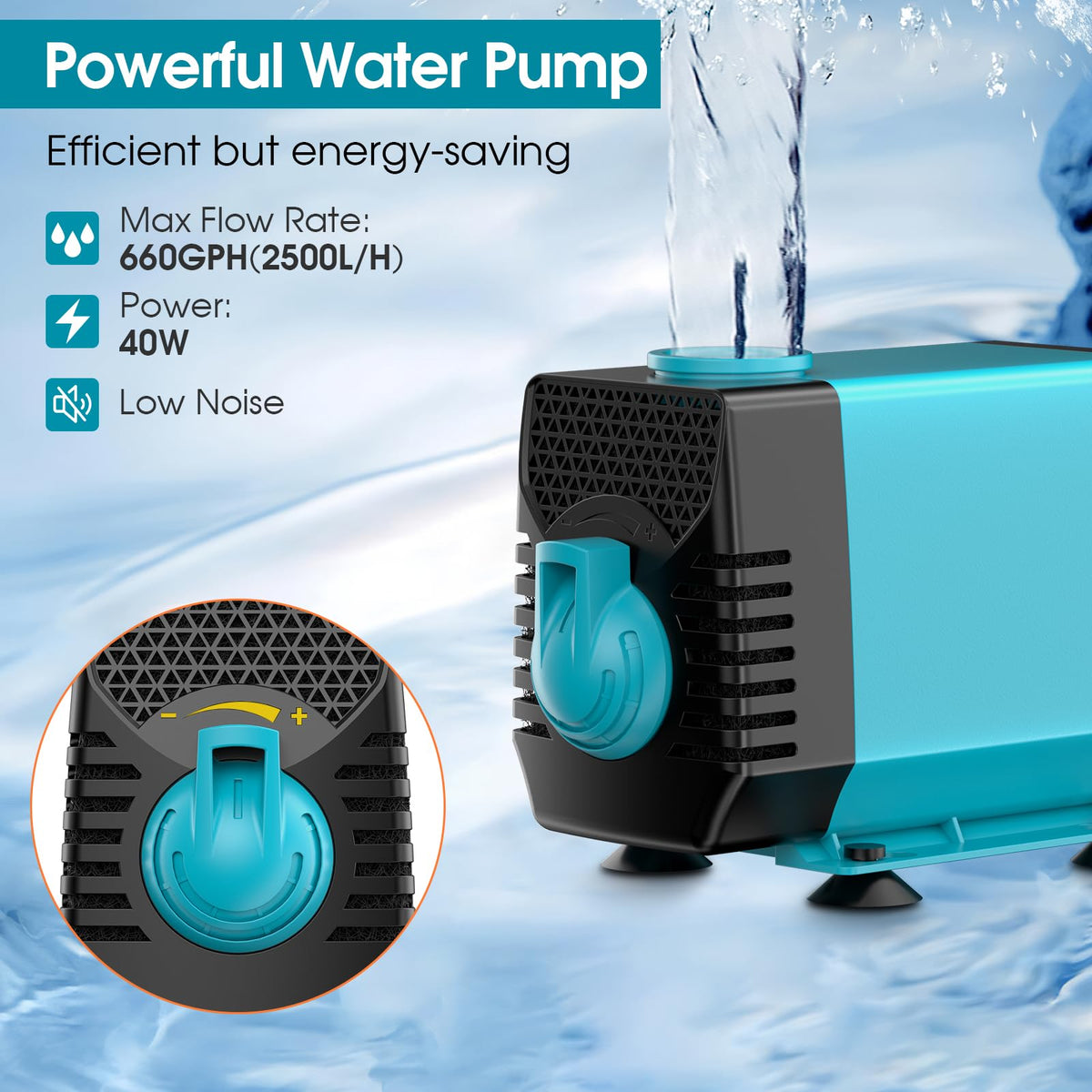 POPOSOAP outdoor garden water feature fits balconies and small ponds.