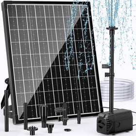 POPOSOAP P130H solar panel harnesses sun for efficient pond circulation.
