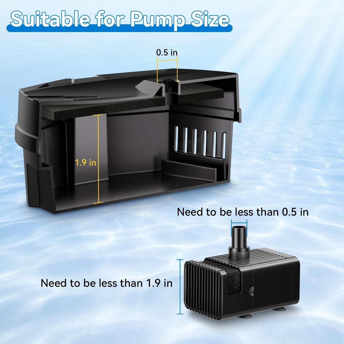 POPOSOAP pond filter box ceramic rings included for water polishing