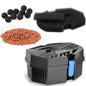 POPOSOAP pond filter box lid with easy-access sloped cover for quick maintenance