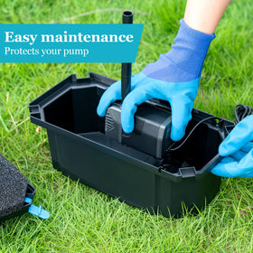 POPOSOAP pond filter box keeping debris out for clearer koi ponds