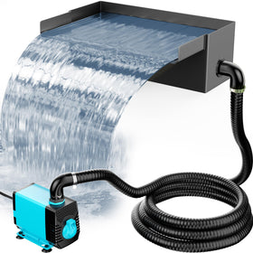 POPOSOAP pond waterfall box in 304 stainless steel for durable outdoor installations.