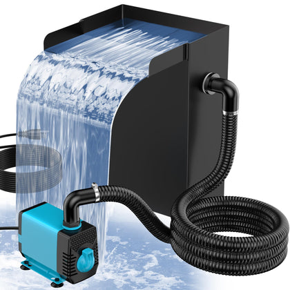 POPOSOAP pond waterfall box with durable stainless steel for outdoor ponds.