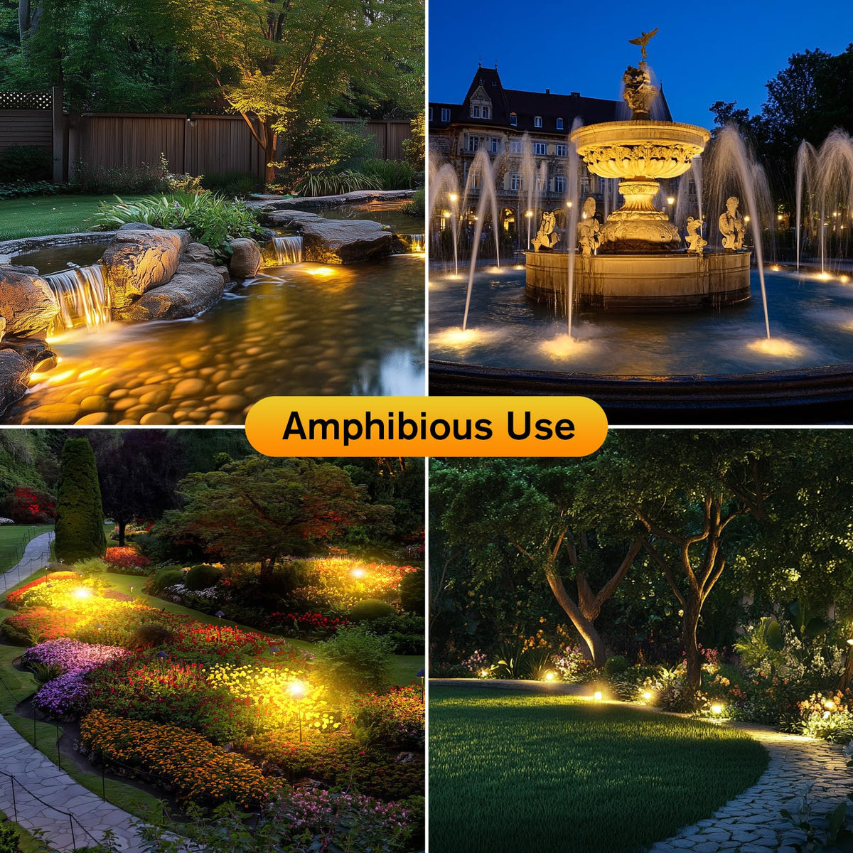 POPOSOAP pool landscape illumination adds outdoor ambiance and safety