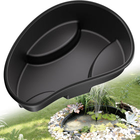 POPOSOAP preformed pond liner with 33-gallon capacity; fits 36x27x12 pond space.