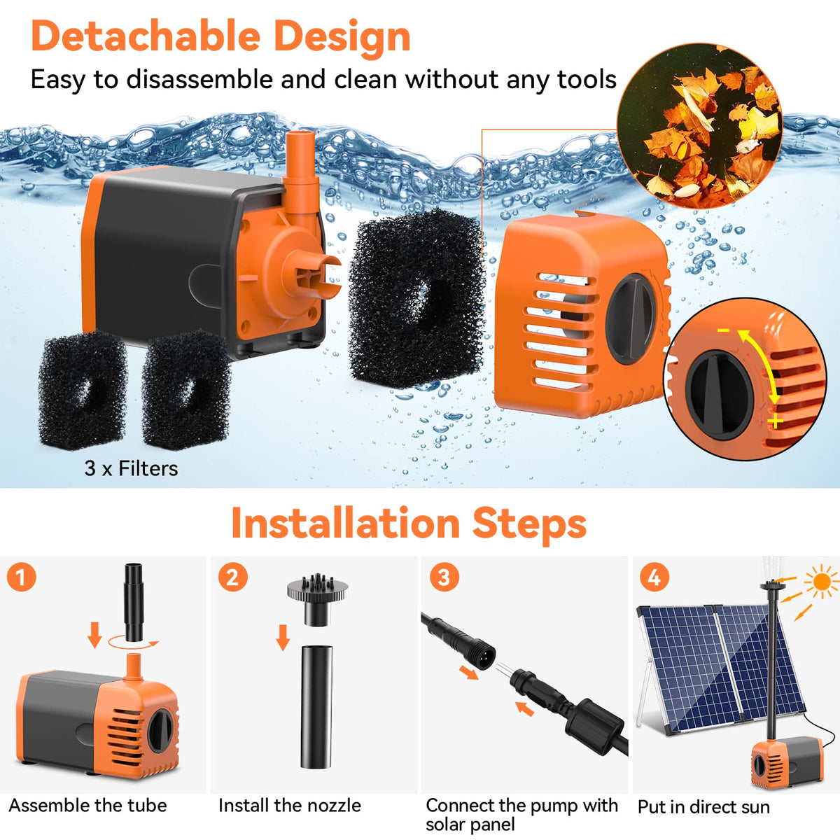 POPOSOAP pump exposed for easy inspection and maintenance in outdoor setups.