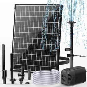 POPOSOAP solar fountain pump panel shows durable outdoor-ready construction