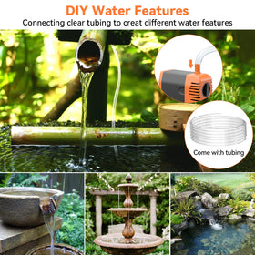 POPOSOAP spray heads offer varied shapes for decorative garden features.