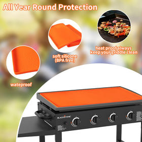 POPQEEN heavy-duty silicone mat for griddle offers durable, all-season protection.