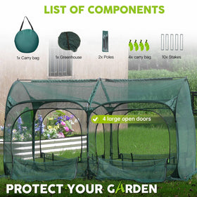 Porayhut closed-top design protects plants and pets from aerial intruders