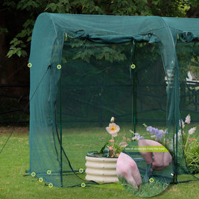Porayhut easy-access zipper doors simplify tending inside.